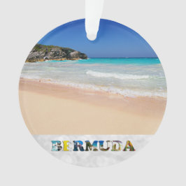 Bermuda Hoefijzer Bay Pink Sand Beach Kerstmis Ornament
