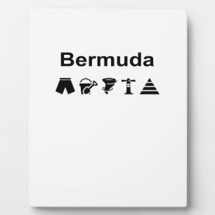 Bermuda Icons Monotone Light-Color Fotoplaat