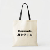 Bermuda Icons Monotone Light-Color Tote Bag (Voorkant)