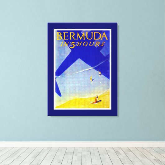 Bermuda in 5 uur - M Canvas Afdruk (Insitu (Houten vloer))