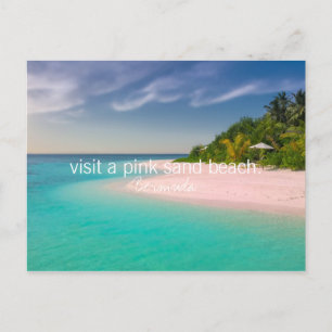 Bermuda Inspirerend bucketlist roze zandstrand Briefkaart