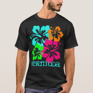 Bermuda Island Beach Tropische Hibiscus Reizen Sur T-shirt