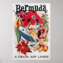 Bermuda Kunst Daniel Sweeney Print Delta Airlines