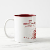 Bermuda Map, Bourgogne Tweekleurige Koffiemok (Links)