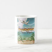 Bermuda Neem een vliegtuig reisposter Koffiemok (Center)