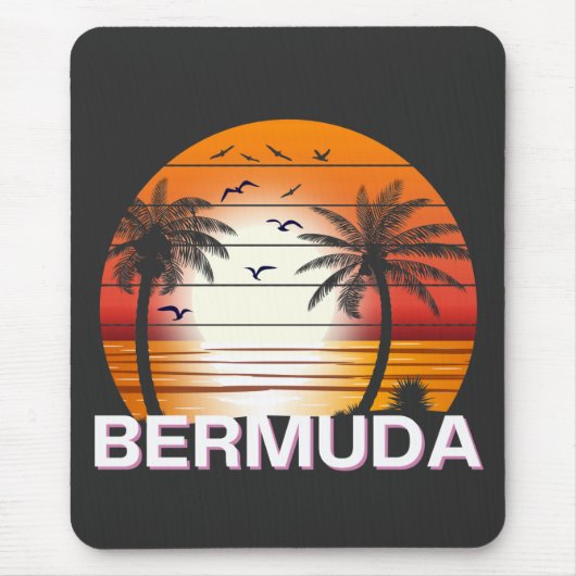Bermuda  Palm Trees Summer Beach Muismat (Voorkant)