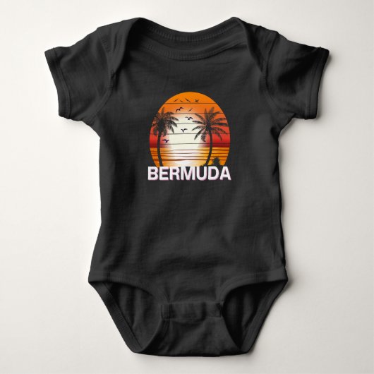 Bermuda Palm Trees Summer Beach Romper (Voorkant)