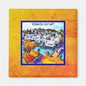 Bermuda Pop Art Magneet (Voorkant)