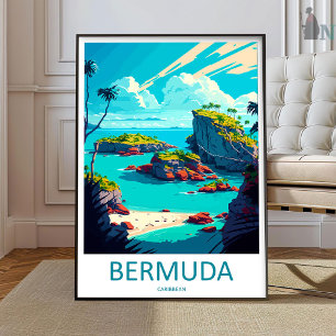 Bermuda Reisprint Muur Kunst Bermuda Muur Hanging Poster