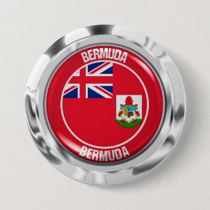 Bermuda Rond Embleem Ronde Button 7,6 Cm