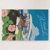  Bermuda Travel Art Ilustratie Legpuzzel (Horizontaal)