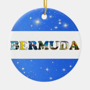 Bermuda Travel Photos Tropisch blauw kerstfeest Keramisch Ornament