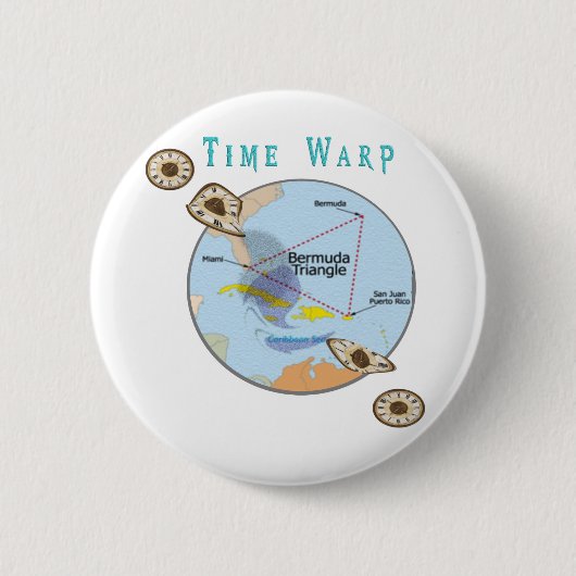 Bermuda Triangle Ronde Button 5,7 Cm (Voorkant)