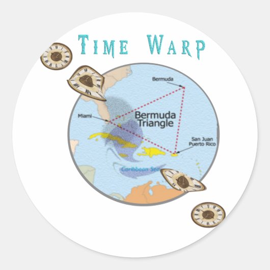 Bermuda Triangle Ronde Sticker (Voorkant)
