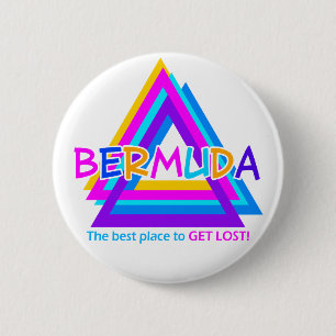 BERMUDA TRIANGLE-toets Ronde Button 5,7 Cm