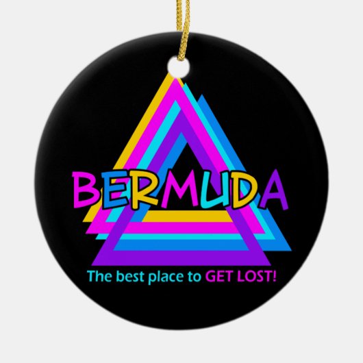 BERMUDA TRIANGLE-versiering - pas aan Keramisch Ornament (Voorkant)