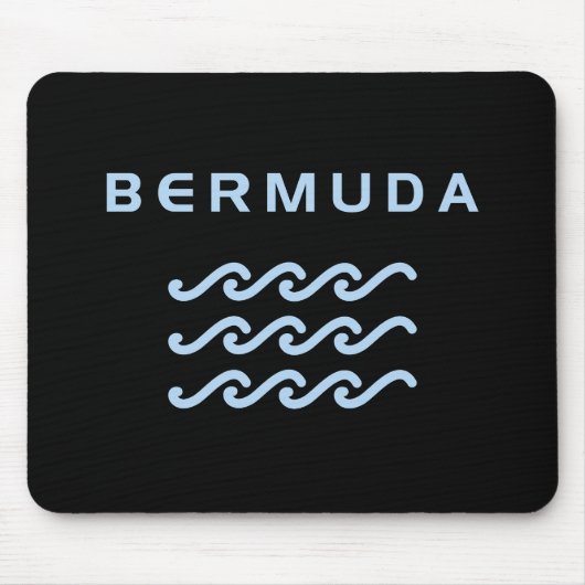 Bermuda Triple Ocean Waves Donkere kleur Muismat (Voorkant)