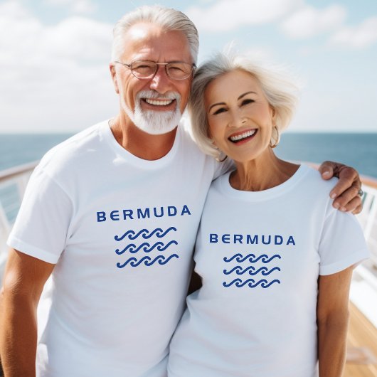 Bermuda Triple Ocean Waves Lichtkleur T-shirt
