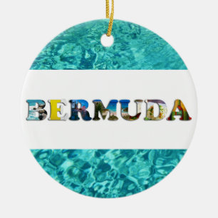 Bermuda Tropical Beach Blue Ocean Kerstmis Keramisch Ornament