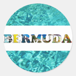 Bermuda Tropical Beach Blue Ocean Travel Photos Ronde Sticker