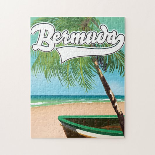Bermuda Tropisch eiland reisposter Legpuzzel (Verticaal)