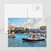 Bermuda - Tugboat Going in Hamilton Harbour Briefkaart (Voorkant / Achterkant)