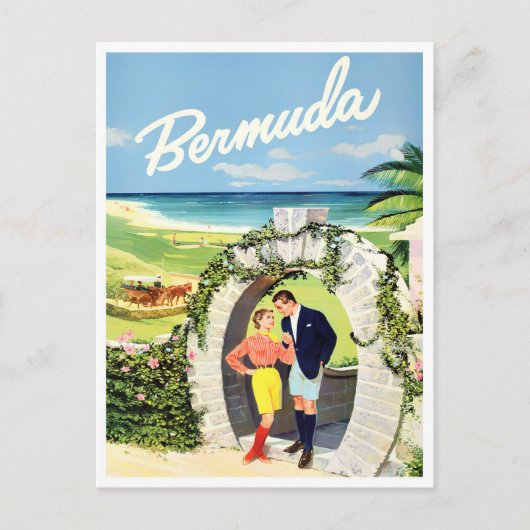 Bermuda vintage-briefkaart briefkaart (Voorkant)