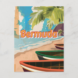 Bermuda Vintage-poster Briefkaart