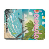 Bermuda vintage poster cartoon magneet (Horizontaal)