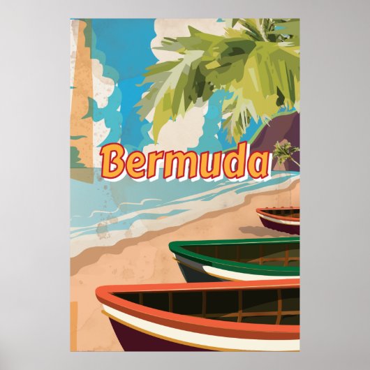 Bermuda vintage reisposter poster (Voorkant)