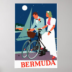 Bermuda Vintage Travel Poster teruggezet