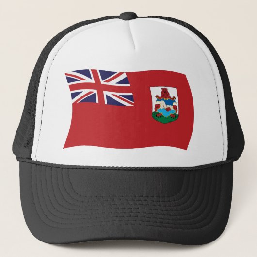 Bermuda Vlag Hoed Trucker Pet (Voorkant)