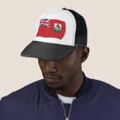 Bermuda Vlag Hoed Trucker Pet (In situ)