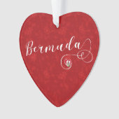 Bermuda-vlag in een hart ornament (voorkant)