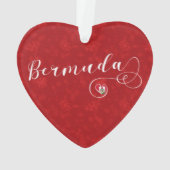 Bermuda-vlag in een hart ornament (achterkant)