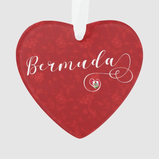 Bermuda-vlag in een hart ornament (achterkant)