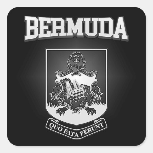 Bermuda-wapenschild Vierkante Sticker (Voorkant)