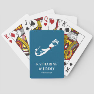 Bermuda Wedding Favor Deck of Cards, Eiland Kaart
