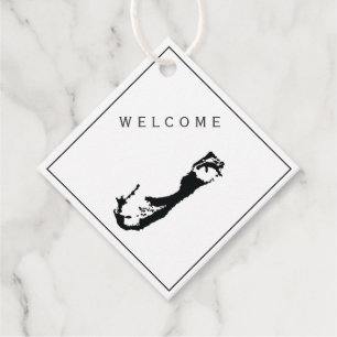 Bermuda welkomsttas cadeau Label bruiloft weekend
