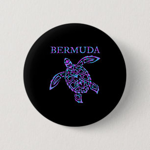 Bermuda zeeschildpad meisjes jongens peuter souven ronde button 5,7 cm