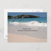 Bermuda's roze zandstrand briefkaart (Voorkant / Achterkant)