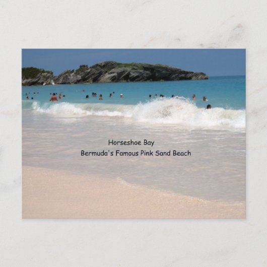 Bermuda's roze zandstrand briefkaart (Voorkant)