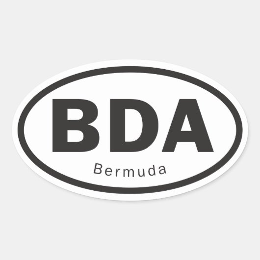 Bermudasticker Ovale Sticker (Voorkant)