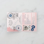 Bermudes Faire-part de mariage de passeport de cro (Intérieur)