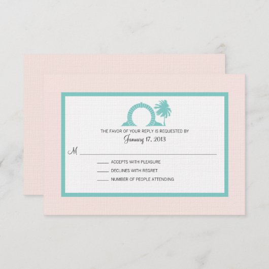 Bermudes Moongate Mariage Destination RSVP (Devant / Derrière)