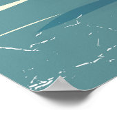 Bermudes poster de voyage vintage voile (Coin)