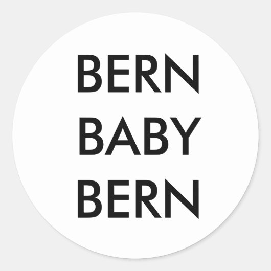 Bern Baby Bern Ronde Sticker (Voorkant)