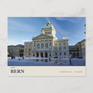 Bern Bondsgebouw in de Oude Stad Ansichtkaart Briefkaart