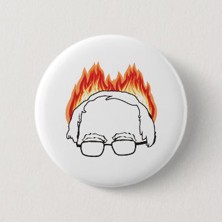 Bern on Fire - Bernie Sanders voor President -.png Ronde Button 5,7 Cm