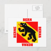 Bern Zwitserland Canton Flag Briefkaart (Voorkant / Achterkant)